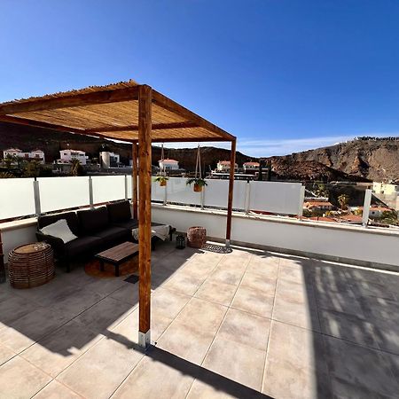 Dream Villa With Heated Pool, Rooftop & Ocean Views Mogan Ngoại thất bức ảnh
