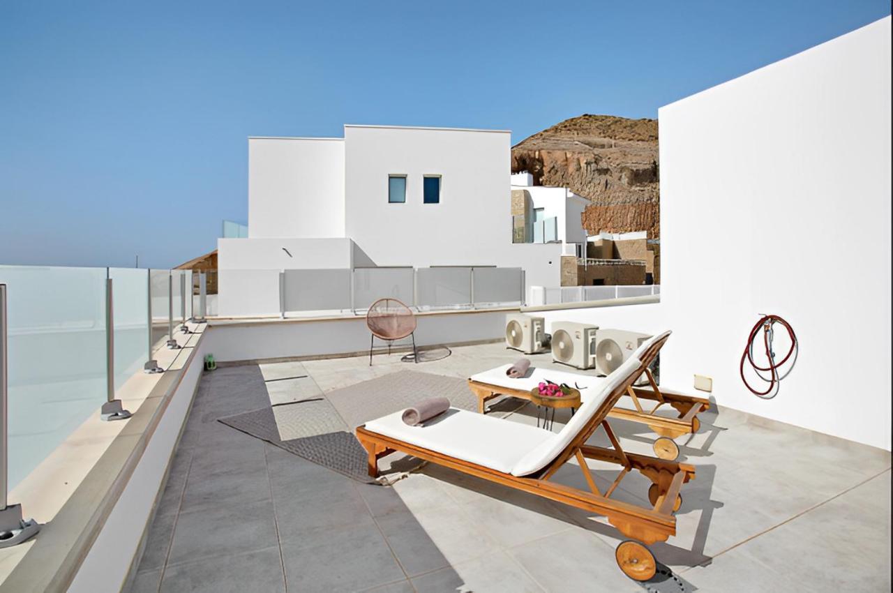 Dream Villa With Heated Pool, Rooftop & Ocean Views Mogan Ngoại thất bức ảnh